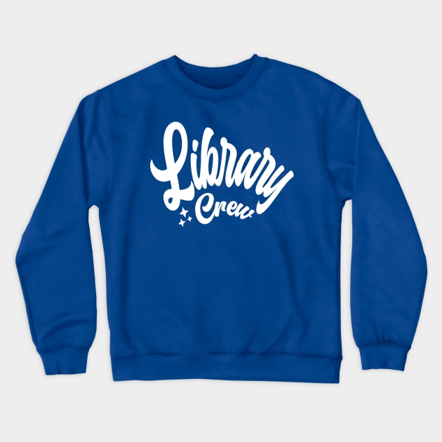 Library Crew Typography Reading Crewneck Sweatshirt by JaussZ